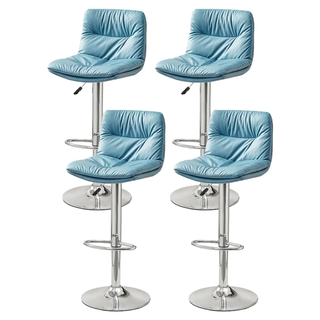Tabouret de bar pivotant et réglable en cuir moderne
