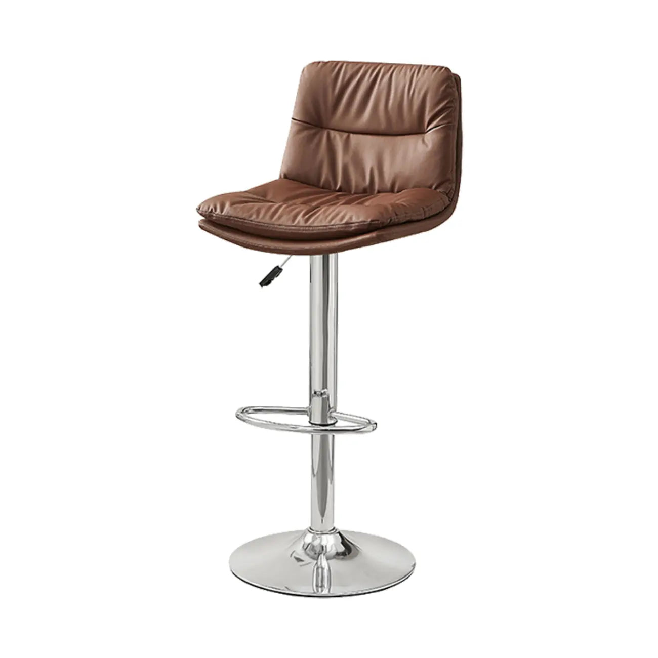Tabouret de bar pivotant et réglable en cuir moderne