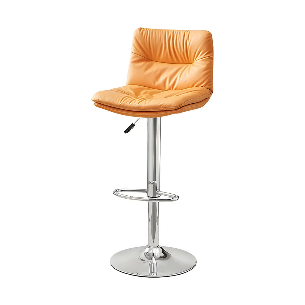 Tabouret de bar pivotant et réglable en cuir moderne