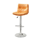 Tabouret de bar pivotant et réglable en cuir moderne