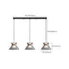 Suspension moderne noire réglable conique pour îlot de cuisine