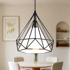 Suspension moderne en forme de cône de diamant coloré