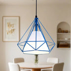 Suspension moderne en forme de cône de diamant coloré