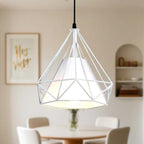Suspension moderne en forme de cône de diamant coloré