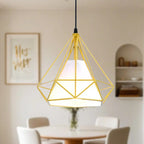 Suspension moderne en forme de cône de diamant coloré