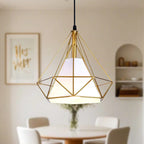 Suspension moderne en forme de cône de diamant coloré