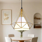 Suspension moderne en forme de cône de diamant coloré