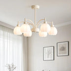 Lustre moderne à 6 lumières en forme de fleur pour salon