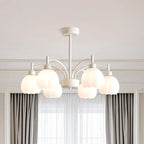 Lustre moderne à 6 lumières en forme de fleur pour salon