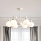Lustre moderne à 6 lumières en forme de fleur pour salon