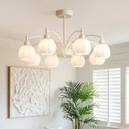 Lustre moderne à 6 lumières en forme de fleur pour salon
