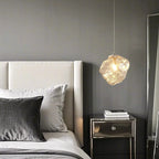 Suspension en cristal cubique irrégulier pour décoration intérieure moderne