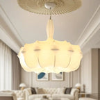 Lustre moderne en tissu blanc pour la décoration du salon