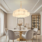 Lustre moderne en tissu blanc pour la décoration du salon