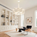 Lustre moderne en tissu blanc pour la décoration du salon