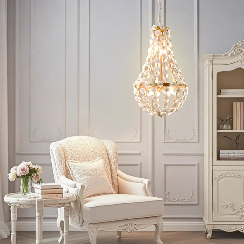 Lustre moderne en céramique en forme de dôme pour une salle à manger élégante