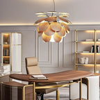 Lustre moderne à 5 niveaux avec structure métallique réglable