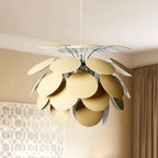 Lustre moderne à 5 niveaux avec structure métallique réglable