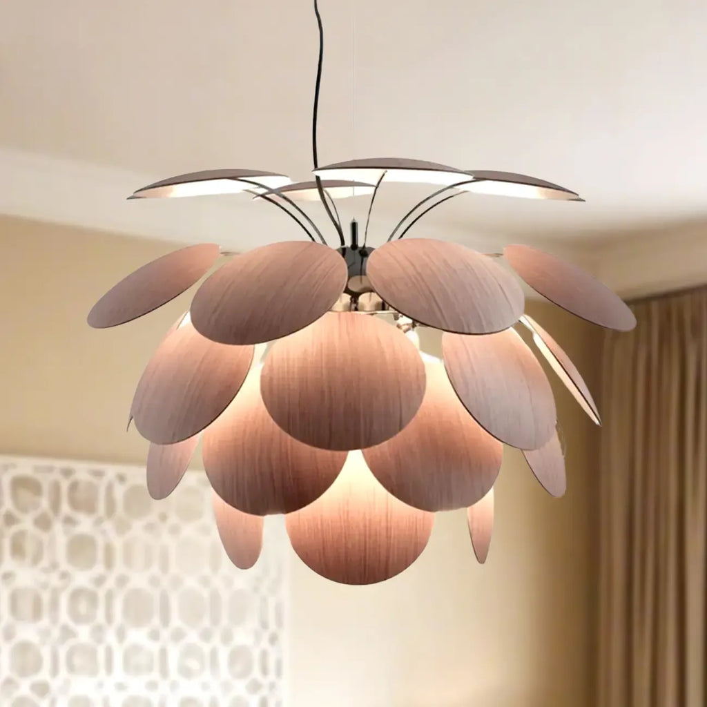 Lustre moderne à 5 niveaux avec structure métallique réglable