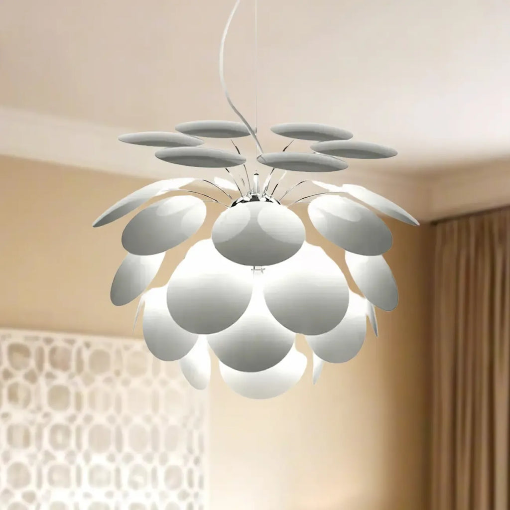 Lustre moderne à 5 niveaux avec structure métallique réglable