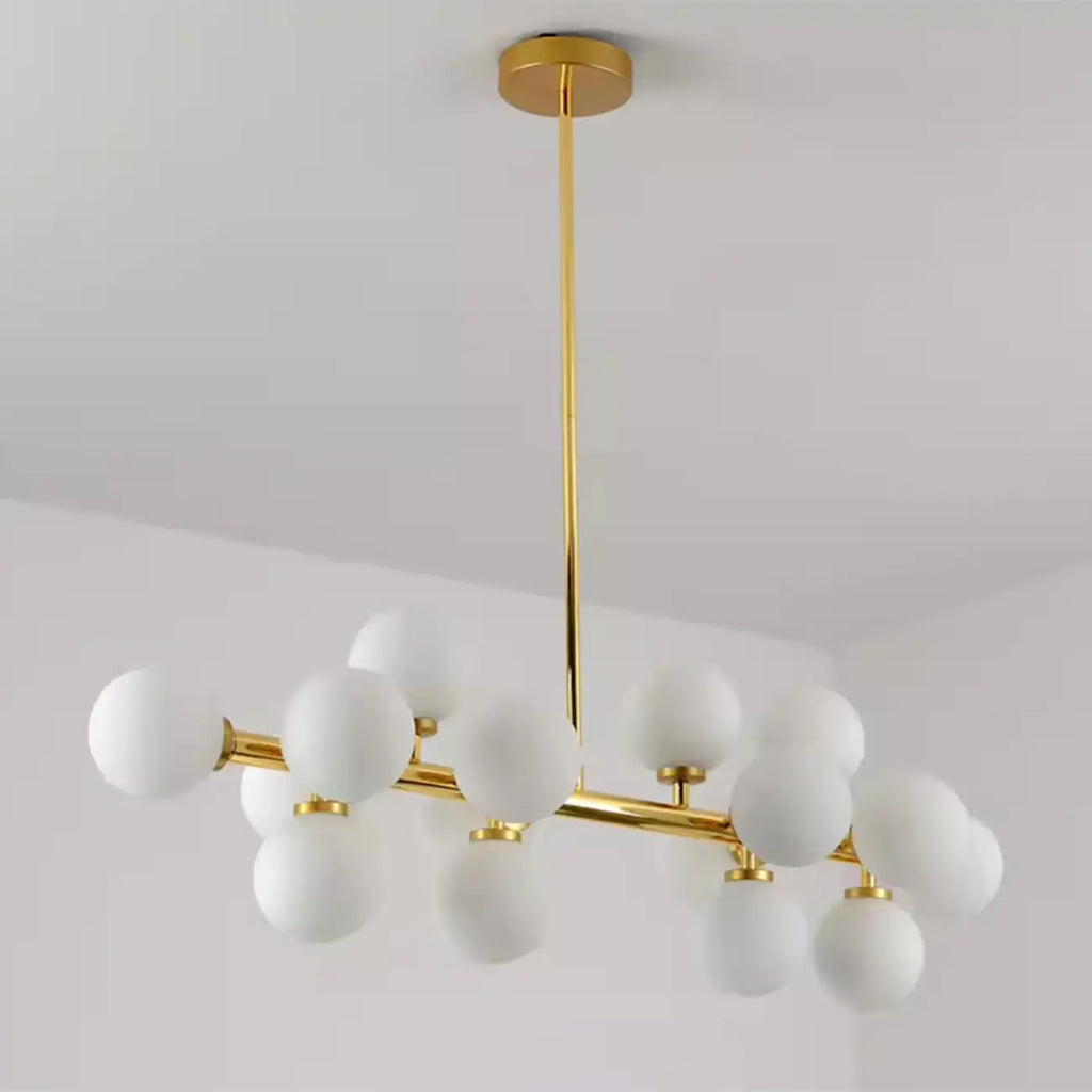 Suspension moderne dorée en forme de globe pour îlot de cuisine