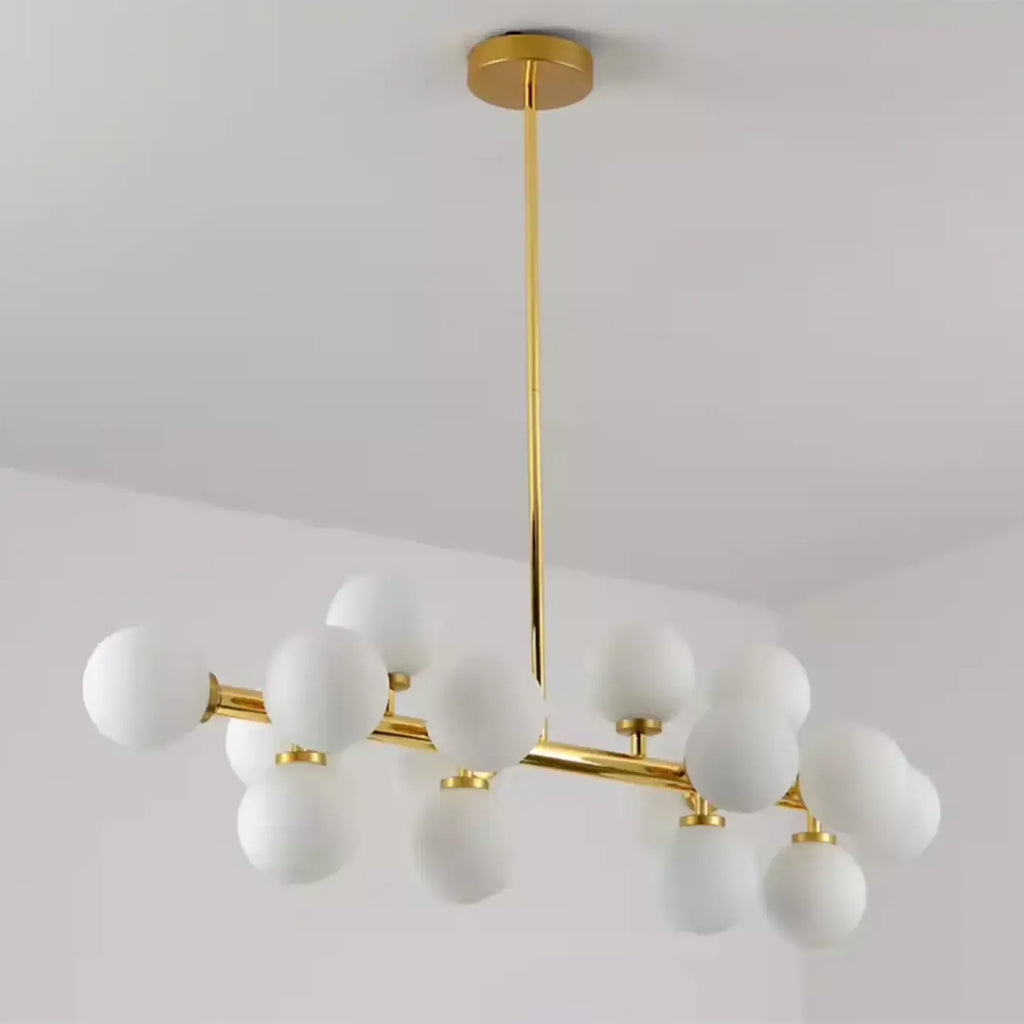 Suspension moderne dorée en forme de globe pour îlot de cuisine