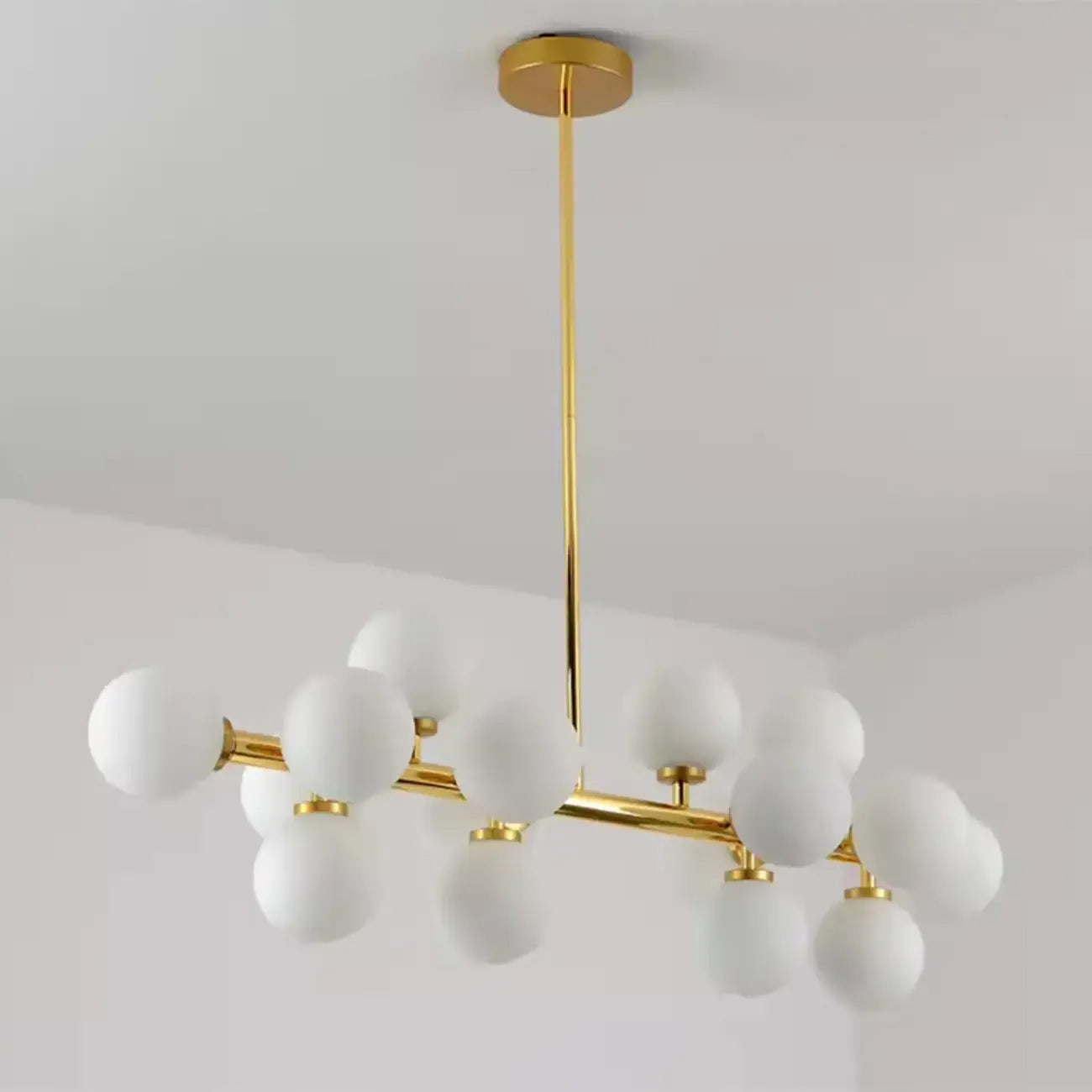 Suspension moderne dorée en forme de globe pour îlot de cuisine