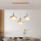 Lampade a sospensione moderne a 3 luci in legno per isola cucina