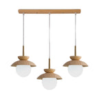 Lampade a sospensione moderne a 3 luci in legno per isola cucina