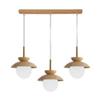 Lampade a sospensione moderne a 3 luci in legno per isola cucina