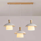 Lampade a sospensione moderne a 3 luci in legno per isola cucina
