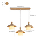 Lampade a sospensione moderne a 3 luci in legno per isola cucina