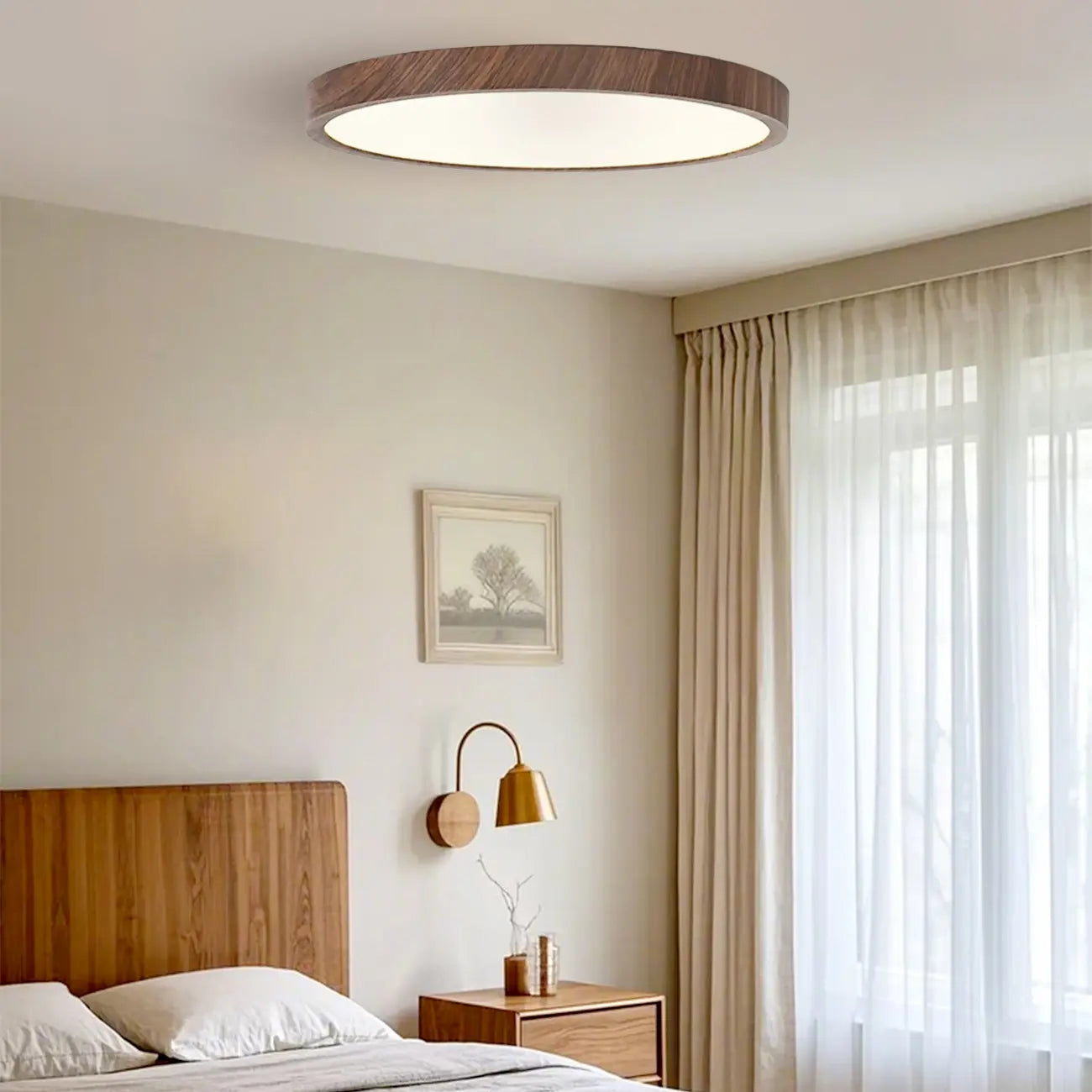Plafonnier LED circulaire moderne encastré pour chambre à coucher