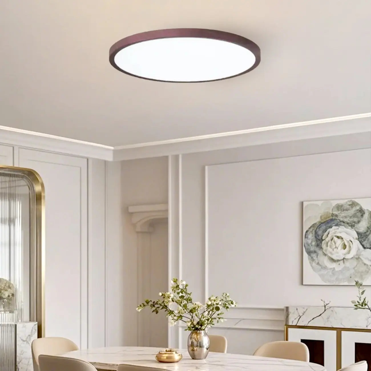 Plafonnier LED circulaire moderne encastré pour chambre à coucher