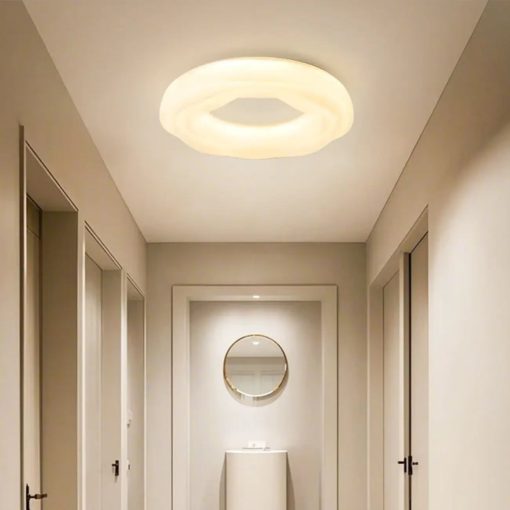 Plafonnier circulaire moderne à intensité variable pour chambre à coucher