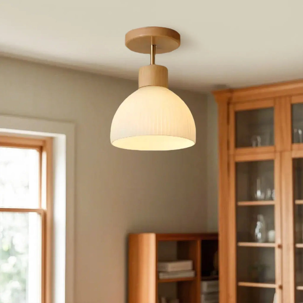 Plafonnier semi-encastré moderne à LED en forme de bol pour espace de vie