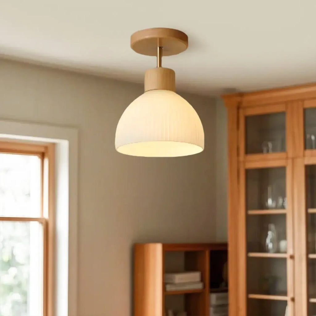 Plafonnier semi-encastré moderne à LED en forme de bol pour espace de vie