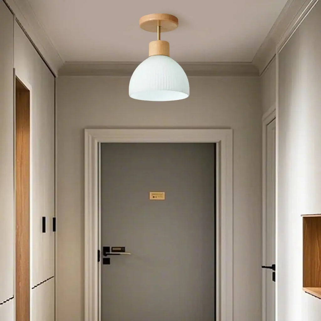 Plafonnier semi-encastré moderne à LED en forme de bol pour espace de vie