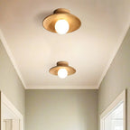 Plafonnier semi-encastré simple en bois pour usage intérieur
