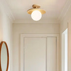 Plafonnier semi-encastré simple en bois pour usage intérieur