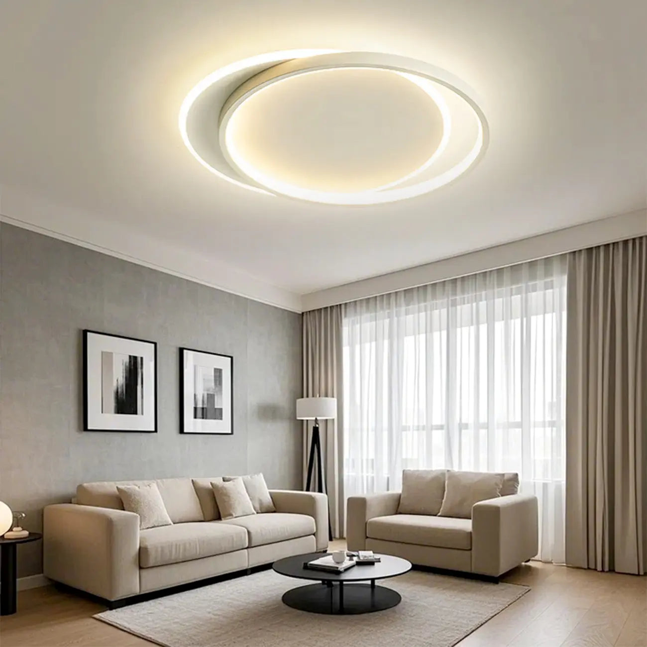 Plafonnier LED encastré élégant avec variateur à 3 niveaux