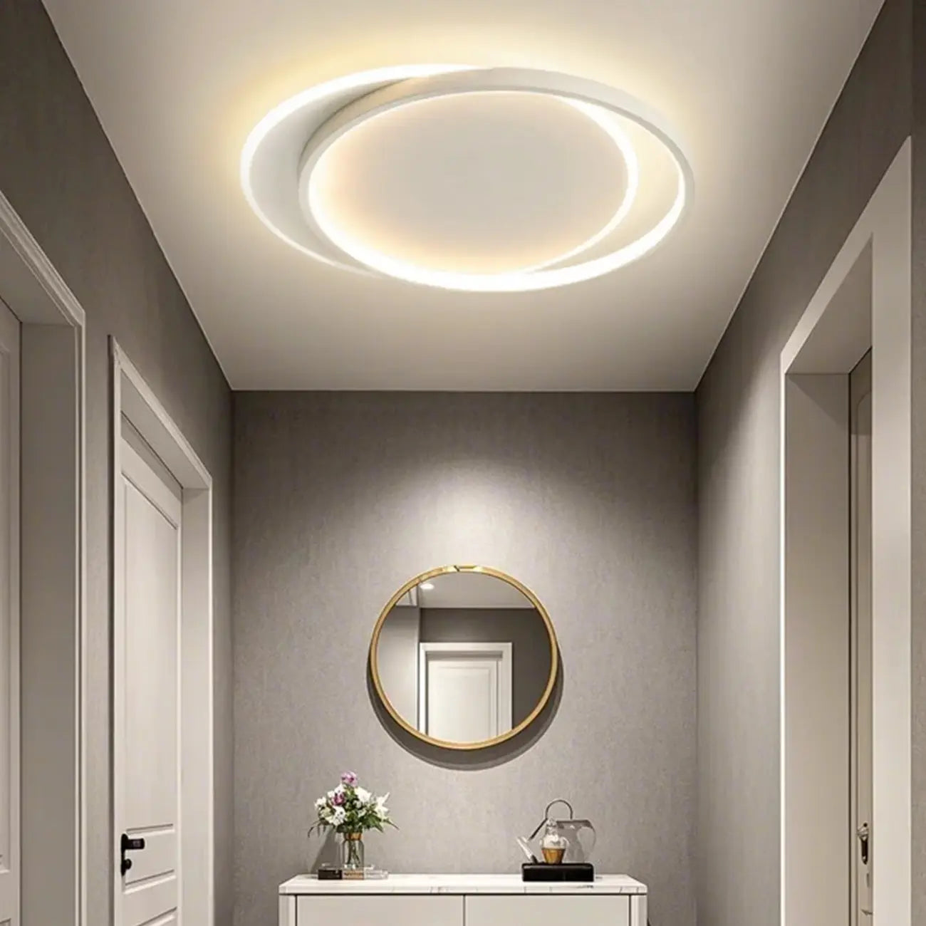 Plafonnier LED encastré élégant avec variateur à 3 niveaux