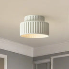 Plafonnier semi-encastré cylindrique moderne avec abat-jour en plastique