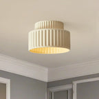 Plafonnier semi-encastré cylindrique moderne avec abat-jour en plastique