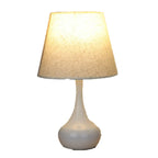 Lampe de chevet élégante en métal et tissu noir et blanc