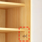 Libreria antica in legno a 5 ripiani con ante in vetro