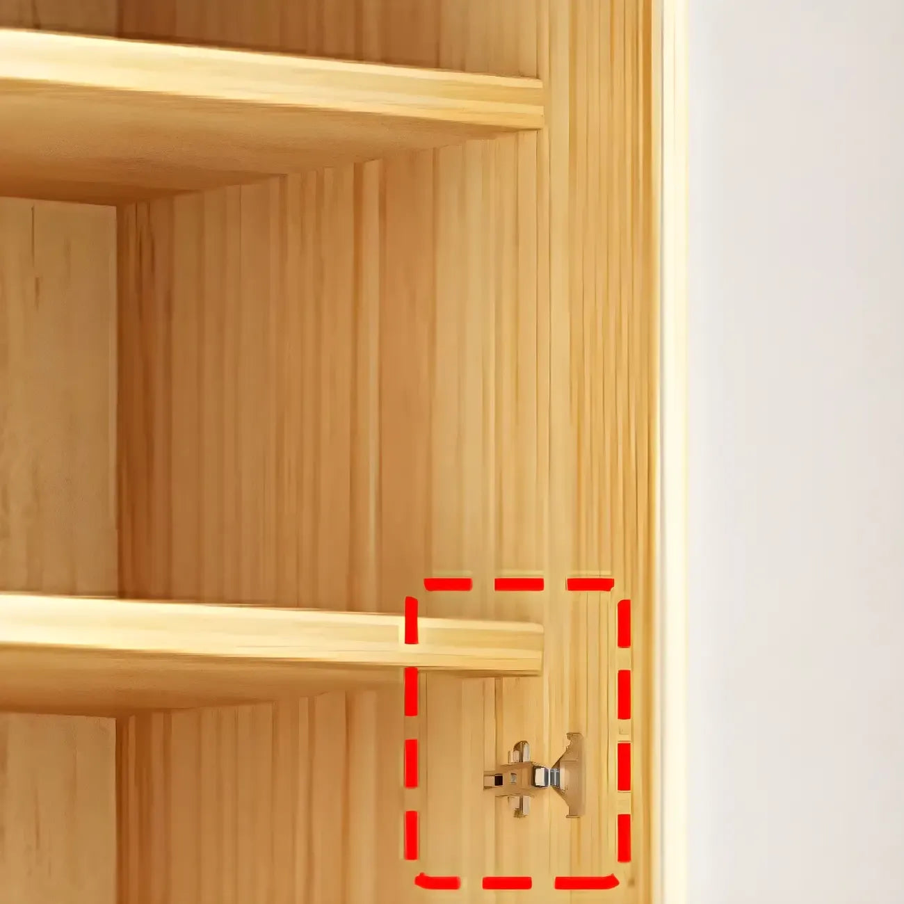Libreria antica in legno a 5 ripiani con ante in vetro