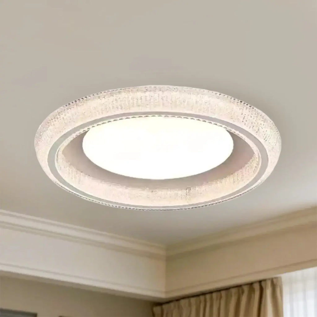 Plafonnier moderne à intensité variable en cristal pour chambre à coucher