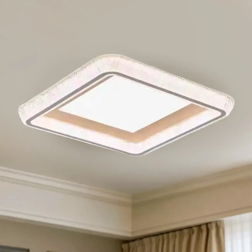 Plafonnier moderne à intensité variable en cristal pour chambre à coucher