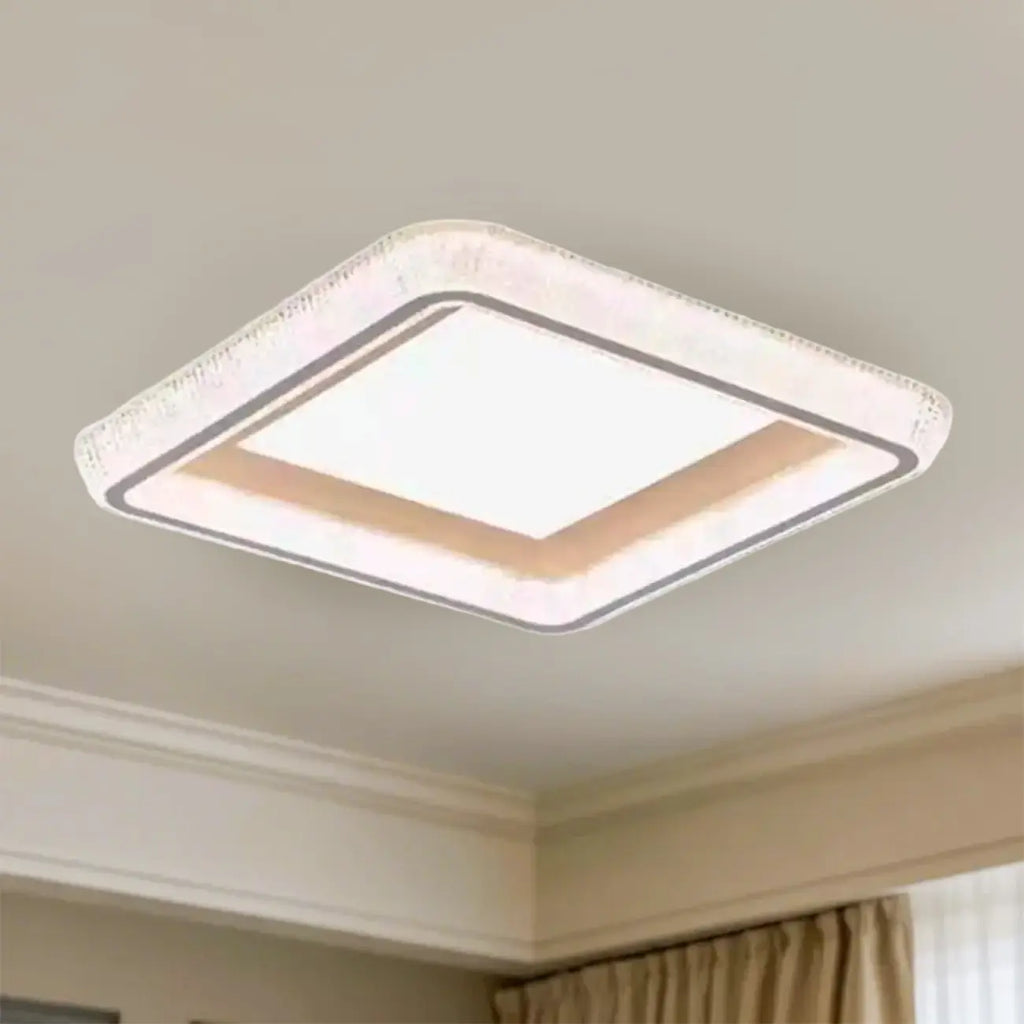 Plafonnier moderne à intensité variable en cristal pour chambre à coucher